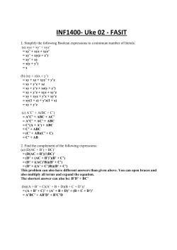 INF1400‐ Uke 02 ‐ FASIT