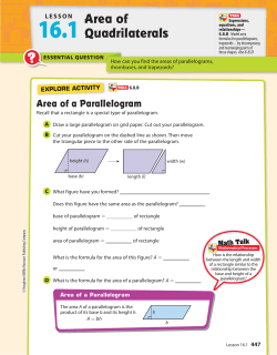 Area of a Parallelogram