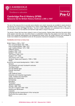 British History Outlines c.300–c.1547