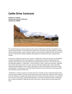 Cattle Drive Contracts: Economics in Literature