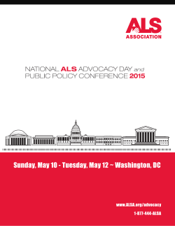 the conference brochure - The ALS Association Greater