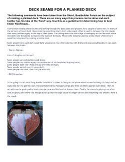 deck seams for a planked deck - Glen-L
