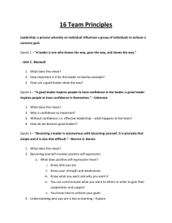 16 Team Principles