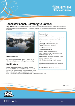 Lancaster Canal, Garstang to Salwick