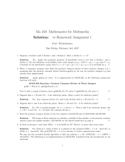 Solution - WUSTL Math