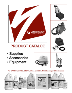PRODUCT CATALOG &bull; Supplies &bull; Accessories