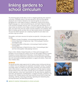 3. Linking Gardens to School Curriculum
