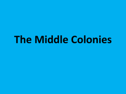 The Middle Colonies