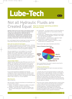 Not All Hydraulic Fluids are Created Equal