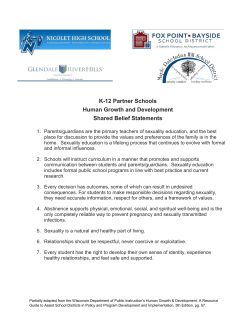 K-12 Partner Schools Human Growth and Development Shared