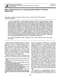 Effect of Measurement Error on Energy