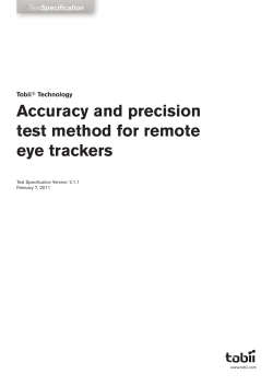 Accuracy and precision test method for remote eye trackers