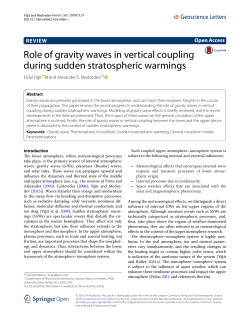 Role of gravity waves in vertical coupling during sudden