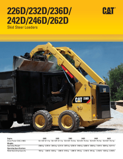 Specalog for 226D/232D/236D/242D/246D/262D Skid Steer
