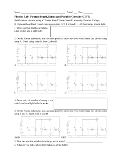 Physics Lab: Foutan Board, Series and Parallel Circuits (CIPT)