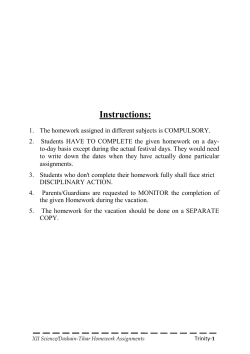 Instructions - Trinity International College