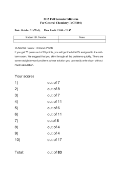 Your scores 1) out of 7 2) out of 8 3) out of 7 4) out of
