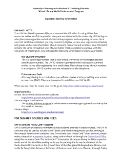 for summer courses you need - UW Canvas