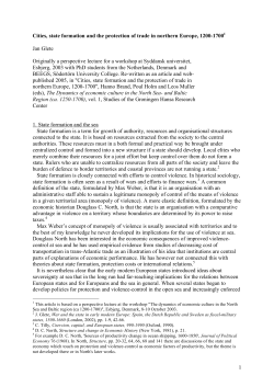 1 Cities, state formation and the protection of trade in northern