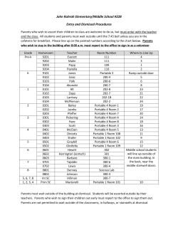 John Ruhrah Elementary/Middle School #228 Entry and Dismissal