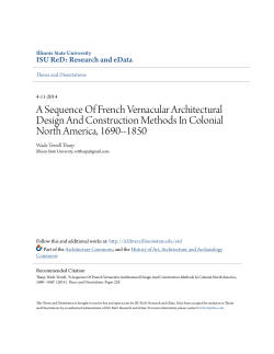 A Sequence Of French Vernacular Architectural Design And