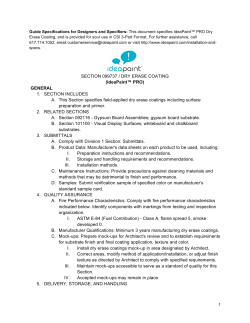 SECTION 099737 / DRY ERASE COATING (IdeaPaint&trade; PRO