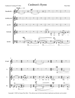 C&aelig;dmon`s Hymn - PeterBird.name