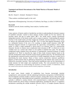 Topological and Kinetic Determinants of the Modal