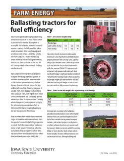 Ballasting tractors for fuel efficiency