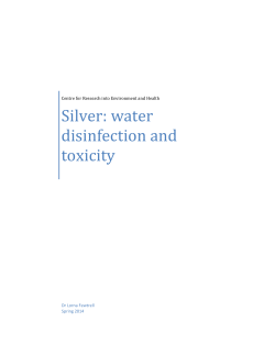 Silver: water disinfection and toxicity