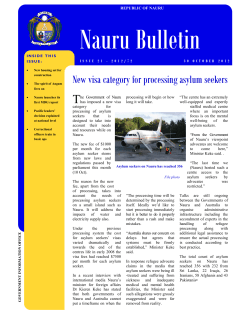 New visa category for processing asylum seekers