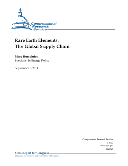 Rare Earth Elements: The Global Supply Chain