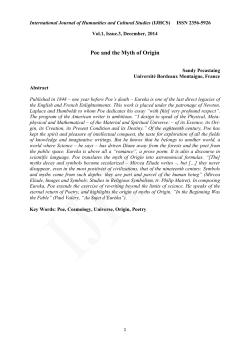 Poe and the Myth of Origin - International Journal of Humanities and