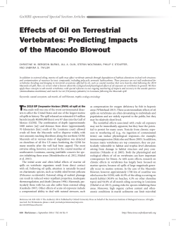 Effects of Oil on Terrestrial Vertebrates