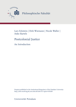 Postcolonial Justice: An Introduction - publish.UP