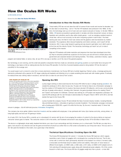 How the Oculus Rift Works