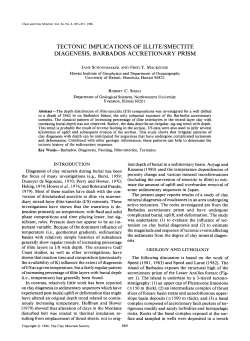 tectonic implications of illite/smectite diagenesis, barbados