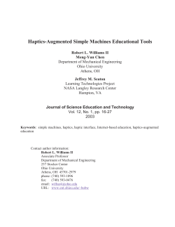 Haptics-Augmented Simple Machines Educational