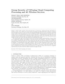 Group Security of V2Vusing Cloud Computing Processing and 4G