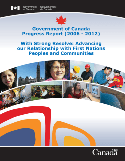 Government of Canada Progress Report (2006-2012)