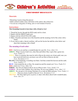 friendship bracelets - Maralee Dawn Ministries