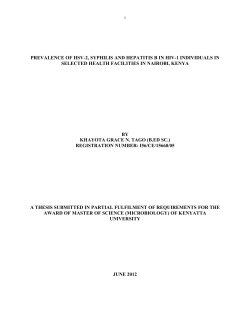 prevalence of hsv-2, syphilis and hepatitis b in hiv
