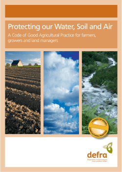 Protecting our water, soil and air: A code of Good