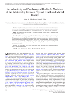 Sexual Activity and Psychological Health As