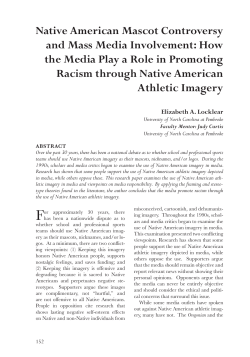 Native American Mascot Controversy and Mass Media Involvement