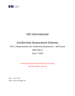 IHE Certification scheme