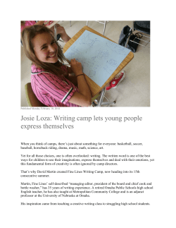 Josie Loza: Writing camp lets young people express themselves