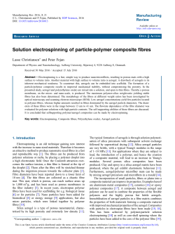 Solution electrospinning of particle