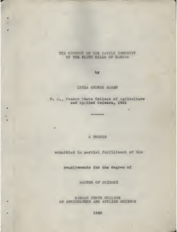 History of the cattle industry of the Flint Hills of Kansas - K-REx