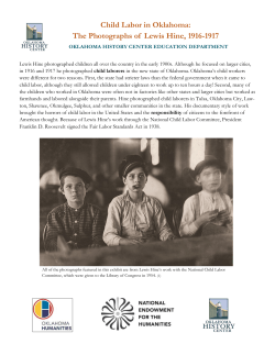 Child Labor in Oklahoma: The Photographs of Lewis Hine, 1916-1917